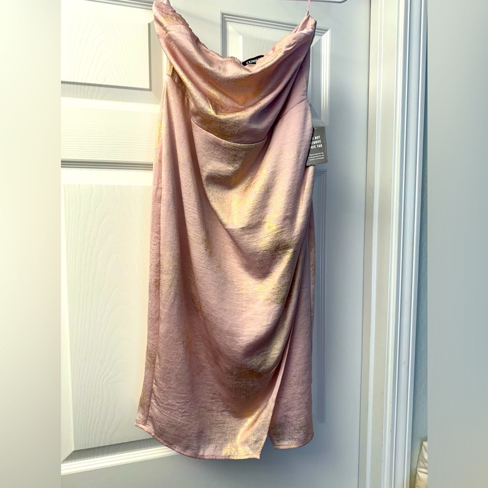 NWT Express Strapless Pink Shift dress